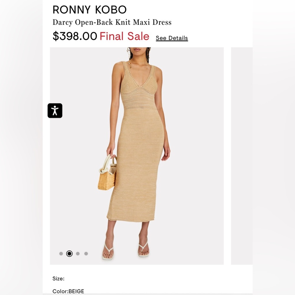 RONNY ROBO DARCY OPEN BACK KNIT MAXI DRESS - Picture 3 of 4